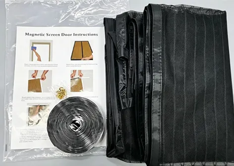 Magnet Reinforced Screen Door Curtain