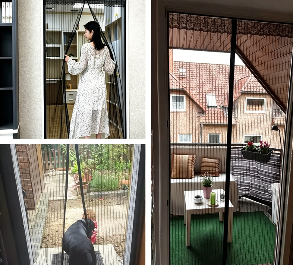 Breathable Polyester Magnetic Screen Door