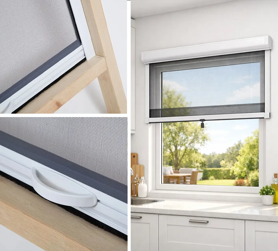Cassette Roll-Up Mosquito Screen Window