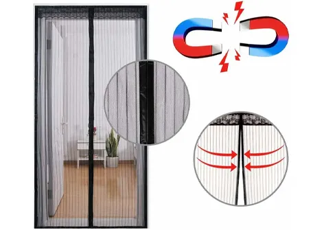 Easy-Install Polyester Magnetic Door Net