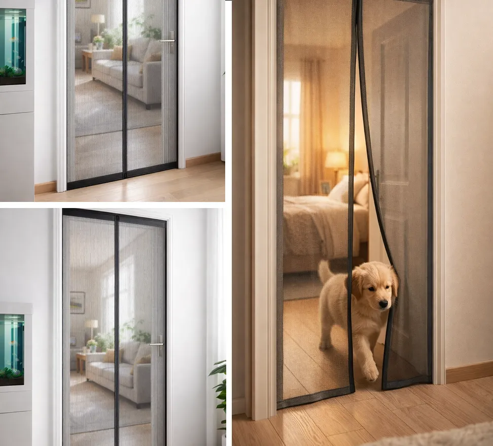 Self-Closing Magnetic Screen Door