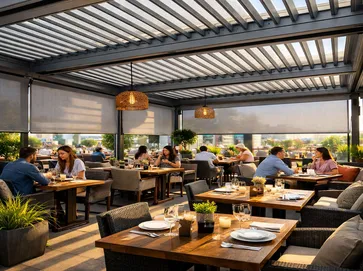 Outdoor Pergola with Zip Blinds