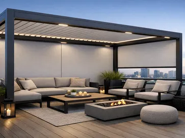 Outdoor Pergola with Zip Blinds