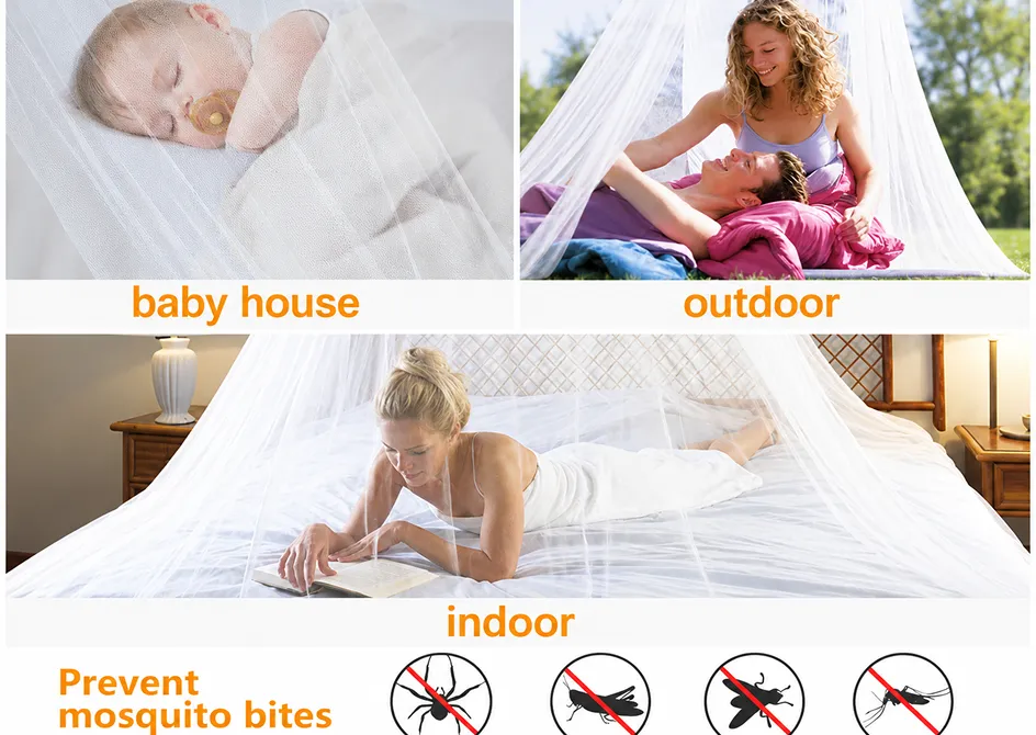 Bed Mosquito Net (Round Hanging Canopy)